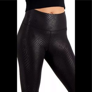 NWT- Black Crocodile print-faux leather